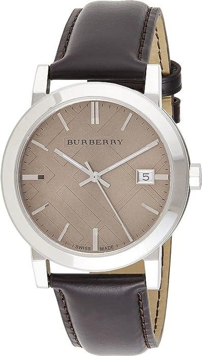 Burberry Men's Watch The City Check Silver Brown BU9011